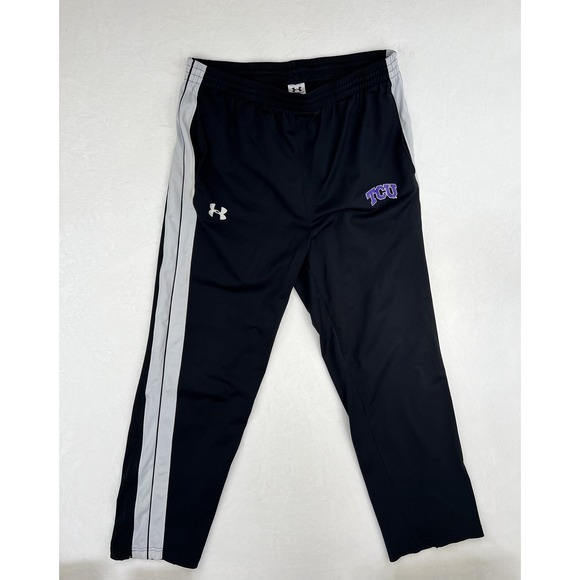 Under Armour Other - Under Armour TCU Horned‎ Frogs Pants Mens XL Black Sweatpants Polyester NCAA